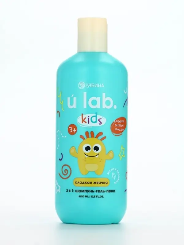 Детский шампунь-гель-пена 3в1 &laquo;Монстрики&raquo;, 400 мл, аромат сладкая жвачка, ULAB
