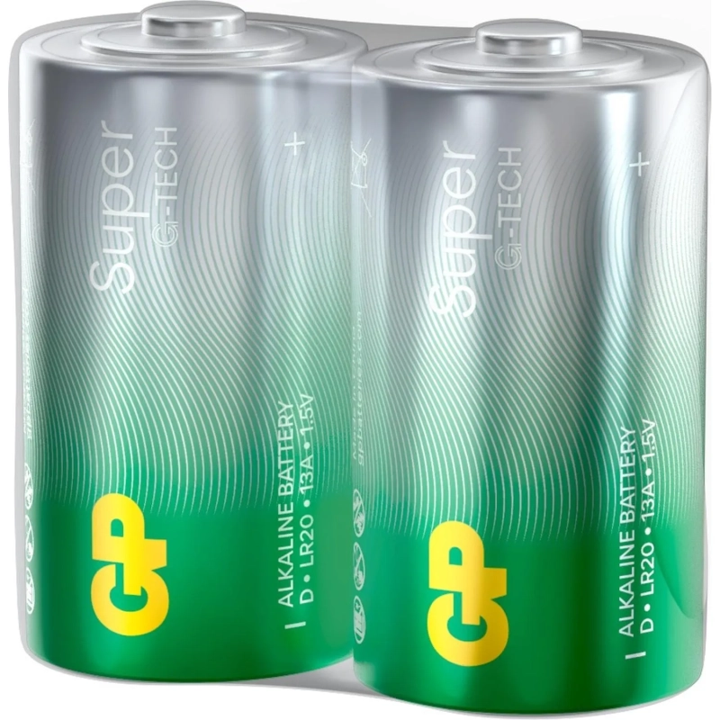 Батарейка GP Super экон.уп.D/LR20/13A алкалин.2шт/уп GP13AEBRA-252