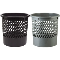 Корзина для мусора офисная 10л пластик в ассортименте