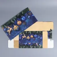 Коробка новогодняя складная «Новогодние шары», 25 х 18 х 10 см, Новый год Коробка новогодняя складная «Новогодние шары», 25 х 18 х 10 см, Новый год