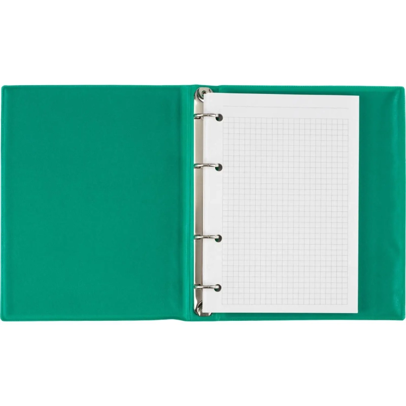 Бизнес-тетрадь А5 160л  ATTACHE, на кольцах,зеленый, обложка ПВХ