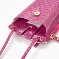 Сумка на магните, с длинным ремнём, однотонная, 10&times;2.5&times;20 см, малиновая