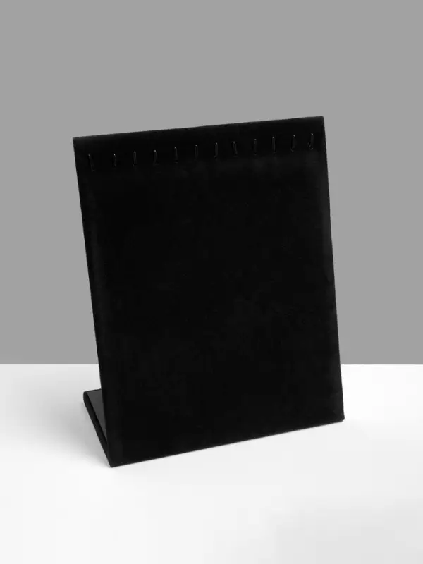 Подставка для кулонов, цепочек и браслетов QF, 12 крючков 20&times;9&times;25.5 см, бархатная, чёрная