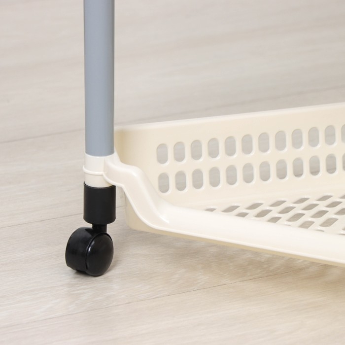 Этажерка угловая 4-х секционная, на колёсиках, цвет МИКС Этажерка угловая 4-х секционная, на колёсиках, цвет МИКС