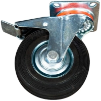Колесо для тележки поворотное резина SCb 55 125мм с тормозом (N) 1024167