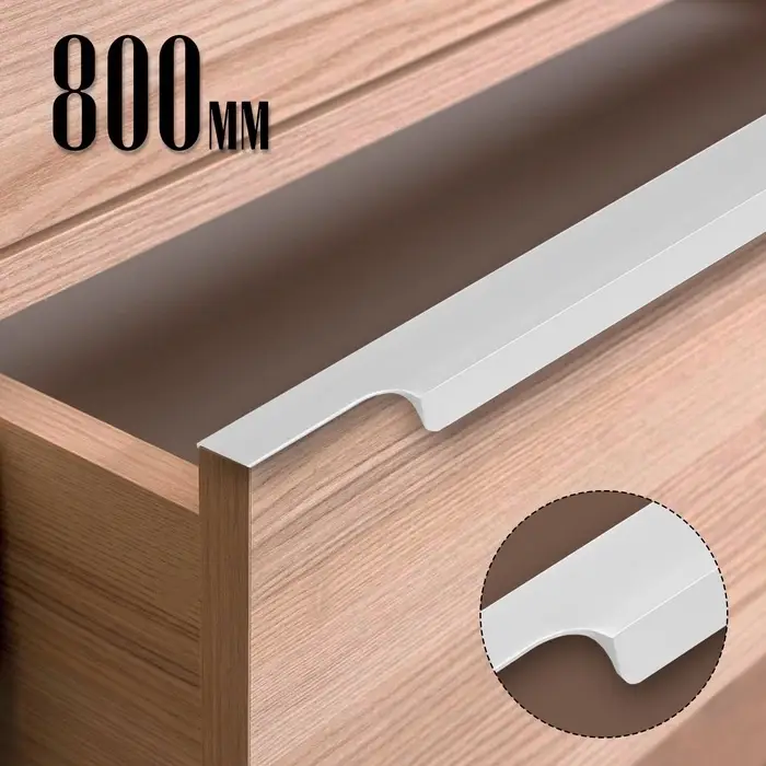 Ручка профильная мебельная торцевая CAPPIO RP100SC, L=800 мм, матовый хром, 4 шт.