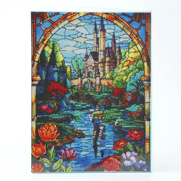 Алмазная мозаика с полным заполнением на холсте с подрамником &laquo;Замок&raquo;, 30&times;40 см
