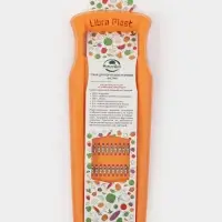 Тёрка для корейской моркови Libra Plast, 33&times;12 см, с широкой ручкой, оранжевая