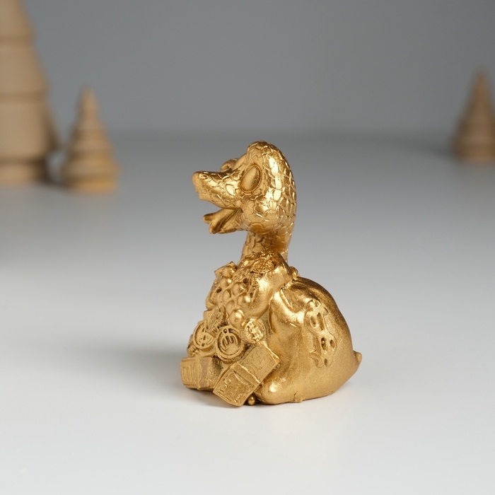 Сувенир полистоун Сувенир полистоун "Змея удачи с деньгами" МИКС 4х4х6,5 см