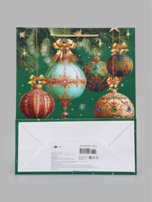 Пакет подарочный &laquo;Новогодний шик&raquo;, 26&times;12&times;32 см