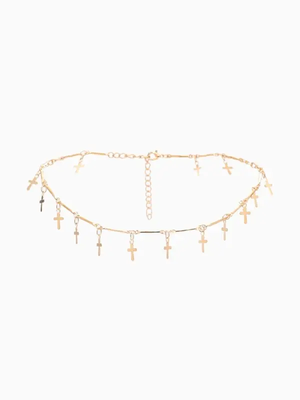 Чокер &laquo;Металлика&raquo;, крестики, цвет золото, L=30 см