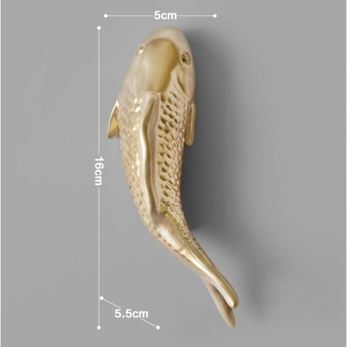 Декор настенный, Декор настенный, "Рыбка" 16 x 5 см, золото, левый