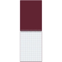 Блокнот А5 80л Attache гребень клетка пластик бордов с тиснением