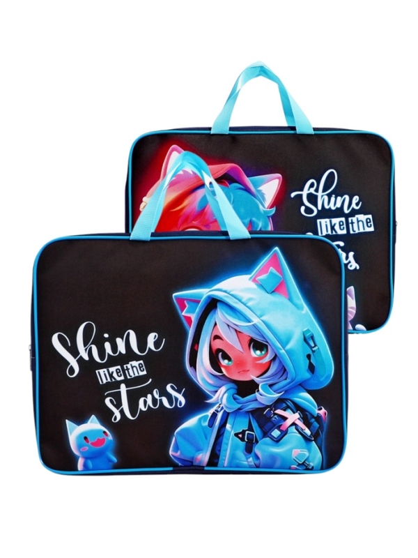 Папка с ручками текстильная А4, 360×245×70 мм, Calligrata TOP «Сияй» Папка с ручками текстильная А4, 360×245×70 мм, Calligrata TOP «Сияй»