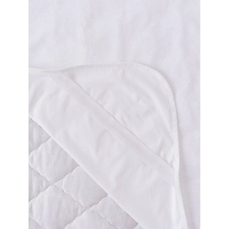 Наматрасник Luscan 90х200, махра, водонепрониц, с резинкой по углам, белый