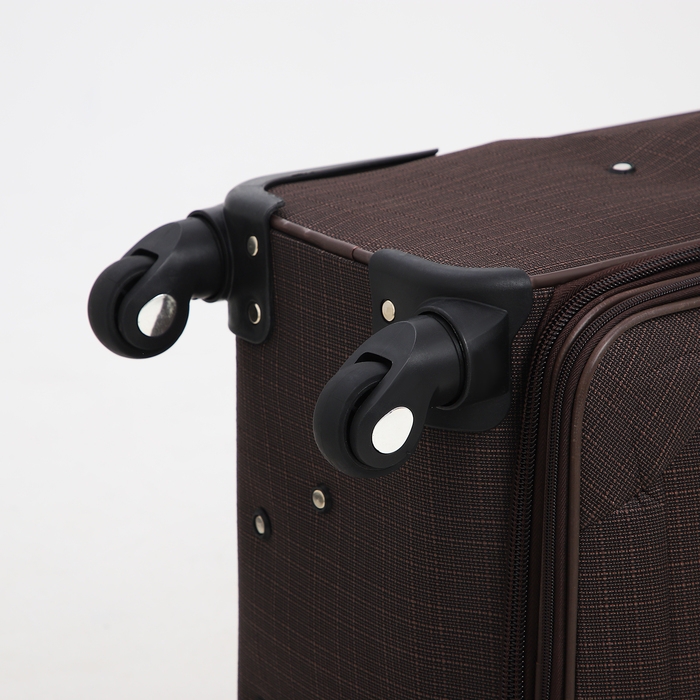 Чемодан средний 52 л (M), отдел на молнии, кодовый замок, с расширением, цвет коричневый Чемодан средний 52 л (M), отдел на молнии, кодовый замок, с расширением, цвет коричневый