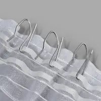 Крючки для штор, 1.8×3 см, 10 шт., цвет серебряный