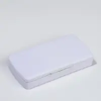 Таблетница с делителем, 2 секции, 9.5&times;5&times;1.5 см, белая, жёлтая, фиолетовая