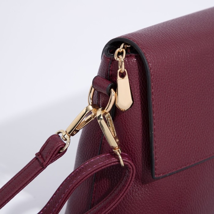 Сумка-мессенджер на магните, цвет бордовый