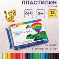Пластилин &laquo;Гамма. Классический&raquo;, 12 цветов, 240 г, со стеком