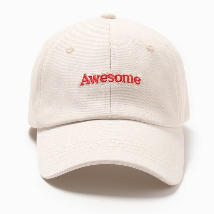 Кепка "Awesome" MINAKU, цвет бежевый, размер 58