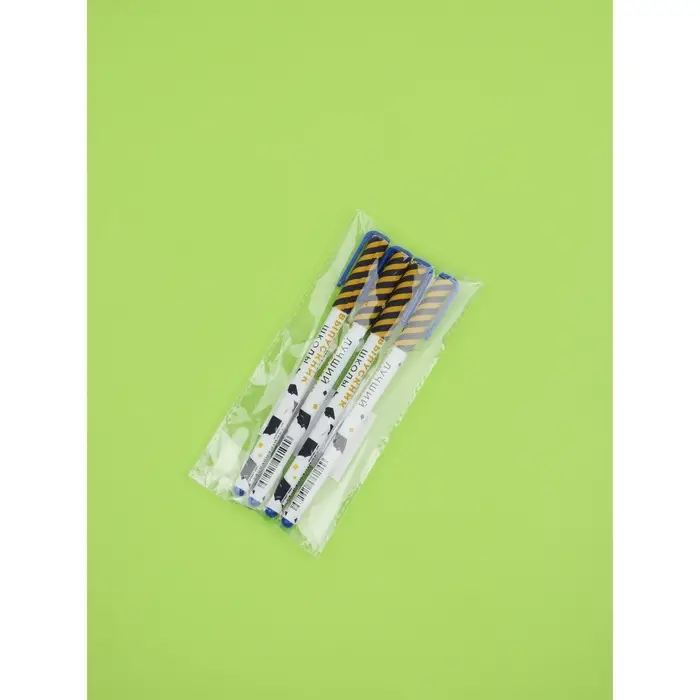 Ручка шариковая, синяя паста, 0.7 мм, пластик, набор из 4 шт. &laquo;Лучший выпускник школы&raquo;