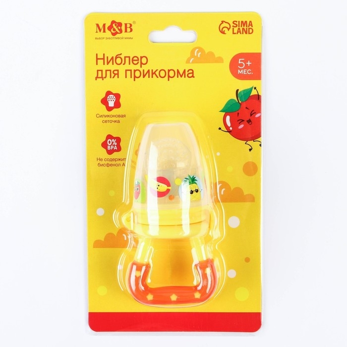 Ниблер для прикорма с силиконовой сеточкой «Фруктики» Ниблер для прикорма с силиконовой сеточкой «Фруктики»