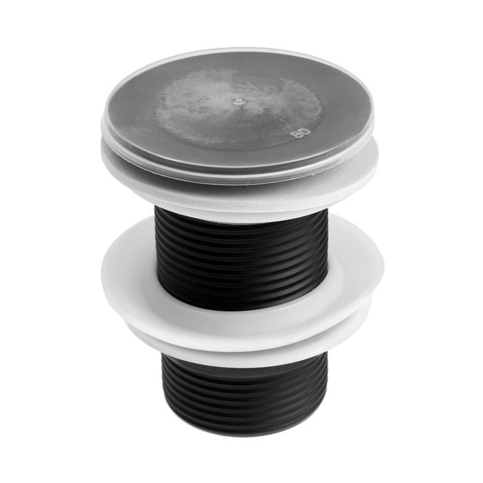 Донный клапан ZEIN engr, маленькая кнопка, нержавеющая сталь, черный Донный клапан ZEIN engr, маленькая кнопка, нержавеющая сталь, черный