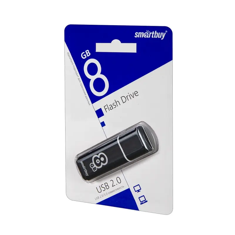 USB накопитель 8 GB Smart Buy Glossy Series Black