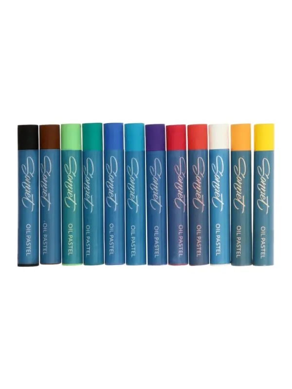 Пастель масляная 12 цветов ЗХК &laquo;Сонет&raquo;, 10/69, круглая