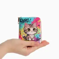 Кошелёк на молнии &laquo;Выбражулька&raquo;, 8.5&times;2.5&times;10.5 см, с принтом, разноцветный