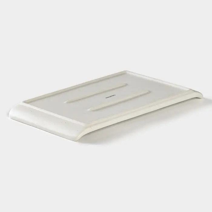 Блюдо для подачи Magistro Slate, 26.5&times;15 см, фарфор, белое