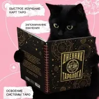 Дневник таролога, твёрдая обложка, 20&times;20 см, 85 л. &laquo;Черный&raquo;