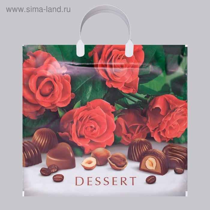 Пакет Пакет "Десерт", полиэтиленовый с пластиковой ручкой, 80 мкм 37 х 34 см