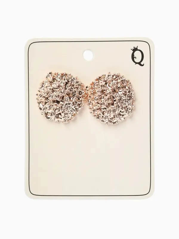 Серьги металл &laquo;Карибы&raquo;, круг, цвет розовое золото