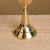 Лампа керосиновая со стеклянной колбой, латунь, 8×8×31.5 см