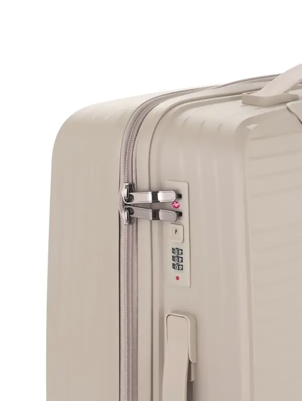 Чемодан на колёсах, 24", кодовый замок, 40&times;24&times;65 см, светло-бежевый