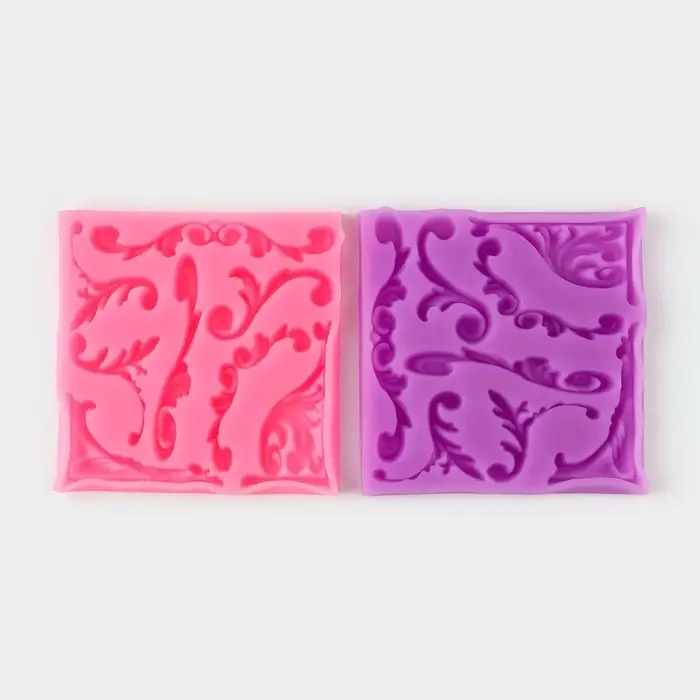 Молд для заливки &laquo;Вензельный оттиск&raquo;, 9.8&times;1.2 см, силикон, МИКС
