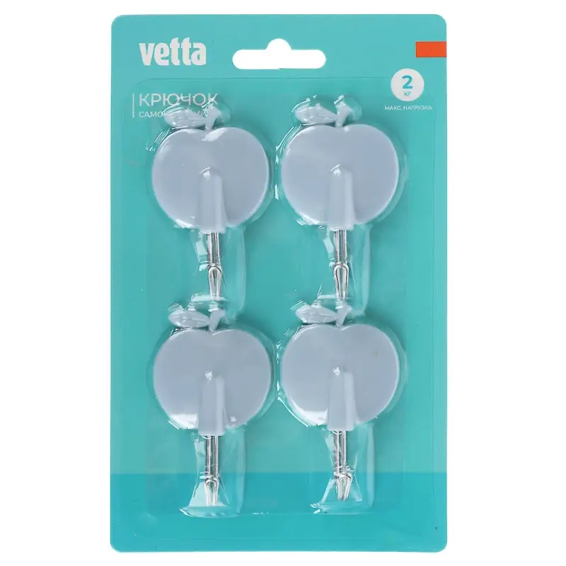 Крючки самоклеящиеся тм VETTA, пластик, 4шт