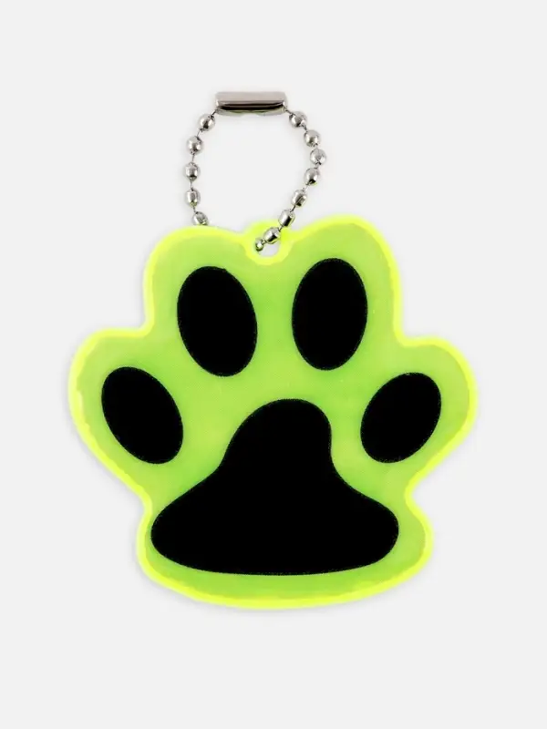 Светоотражающий элемент &laquo;Лапка&raquo;, двусторонний, 5.5&times;4.8 см, цвет жёлтый