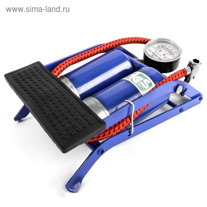 Насос ножной Cartage с манометром, 2 цилиндра Насос ножной Cartage с манометром, 2 цилиндра