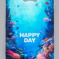 Пакет подарочный, с zip-lock застежкой, &laquo;Русалочка&raquo;, 15&times;23&plusmn;1 см МИКС