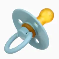 Соски-пустышки, от 0 мес., латекс, классические, в контейнере, набор из 2 шт., серо-синий/серый, M&B