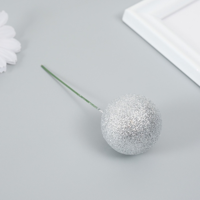 Декор для творчества "Шарики серебристый блеск" d=2; 3; 3,5 и 4 см набор 20 шт