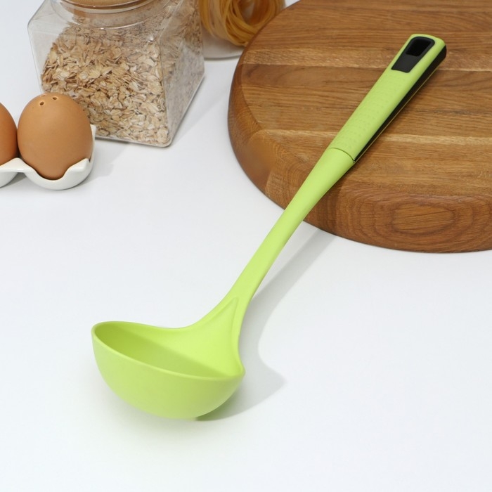 Половник Доляна «Трава», 33 см, цвет зелёный Половник Доляна «Трава», 33 см, цвет зелёный