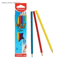 Карандаши трёхгранные, 6 цветов, Maped Color Peps