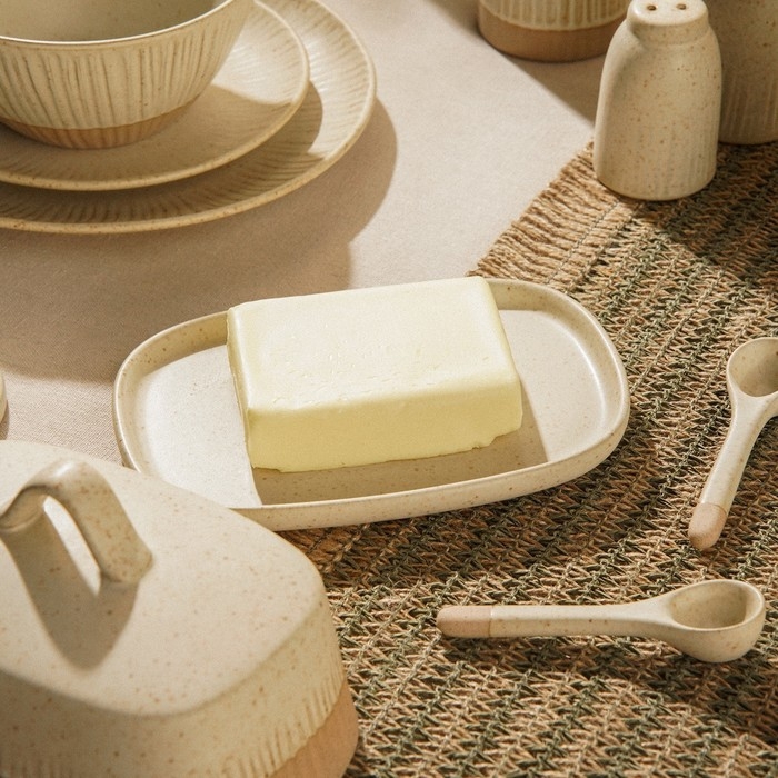 Маслёнка керамическая SL Home «Виенто», 18,5×13×10,5 см, цвет бежевый Маслёнка керамическая SL Home «Виенто», 18,5×13×10,5 см, цвет бежевый