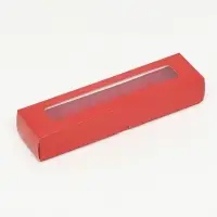 Коробка для 5 конфет, красный, 22×5.5×3.5 см