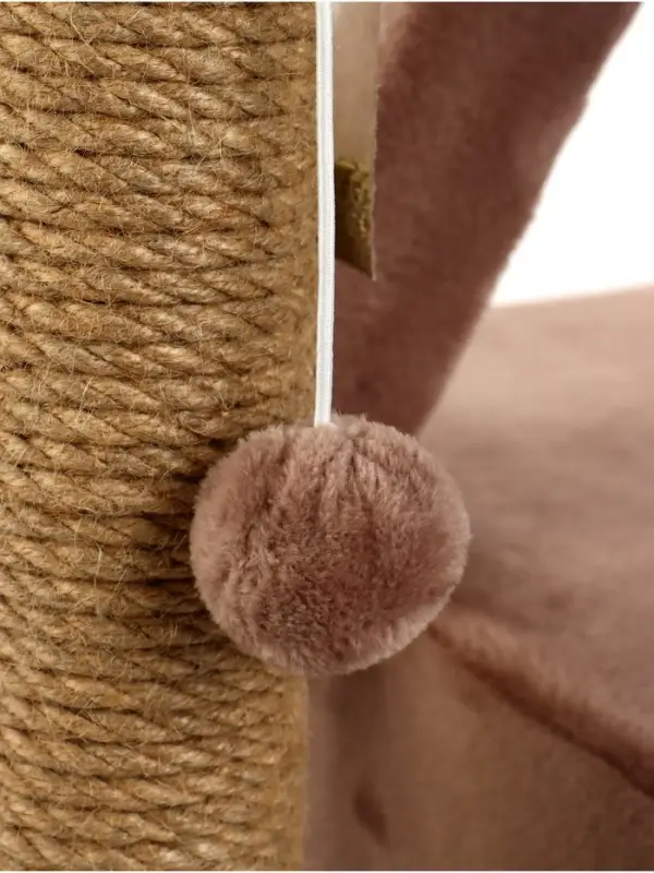 Домик для кошек с когтеточкой «Домосед», с лестницей и площадкой, 60×35×56 см, капучино Домик для кошек с когтеточкой «Домосед», с лестницей и площадкой, 60×35×56 см, капучино