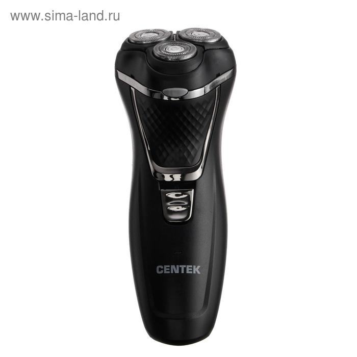 Электробритва Centek CT-2176, 3 Вт, роторная, 3 плавающие головки, АКБ, черная Электробритва Centek CT-2176, 3 Вт, роторная, 3 плавающие головки, АКБ, черная